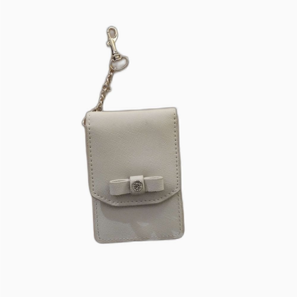 Anne Klein cream wallet keychain
